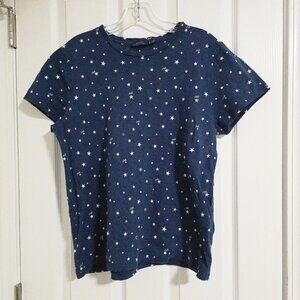 Polo Ralph Lauren Women's Large Navy Blue Stars Tee
